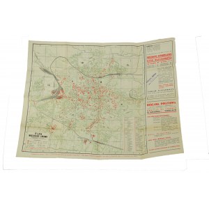 Plan wielkiego Lwowa ze spisem ulic na odwrocie, podziałka 1: 20.000, f. 50 x 40cm, Lwów 1937r.