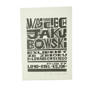 Ekslibris Wojciech Jakubowski exlibrisy ze zbioru R. Lewandowskiego, styczeń '77