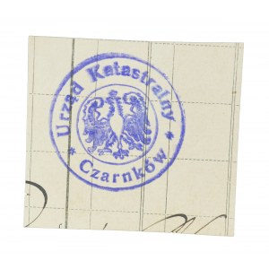 CZARNKÓW - stempel z orłem polskim w koronie Urząd Katastralny Czarnków [okres międzywojenny]
