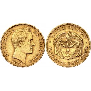 Colombia 10 Pesos 1919