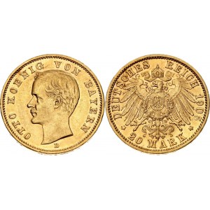 Germany - Empire Bavaria 20 Mark 1905 D