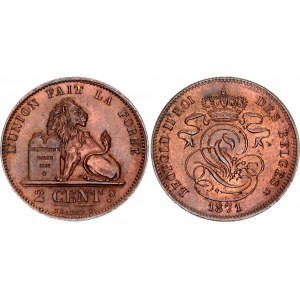 Belgium 2 Centimes 1871