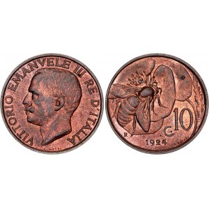 Italy 10 Centesimi 1924 R