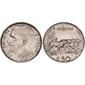 Italy 50 Centesimi 1921 R