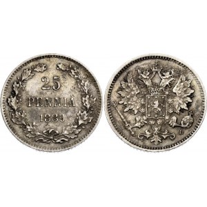 Russia - Finland 25 Pennia 1889 L