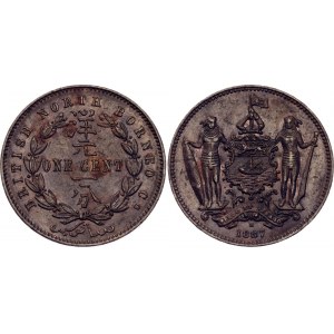 British North Borneo 1 Cent 1887 H