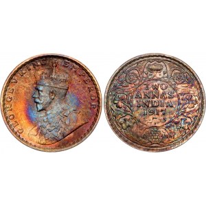British India 2 Annas 1917