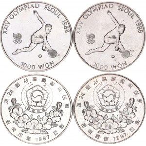 South Korea 2 x 1000 Won 1987