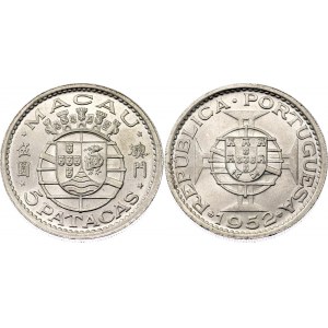 Macao 5 Patacas 1952