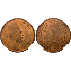 Egypt 1 Millieme 1924 H AH 1342 NGC MS64 RB
