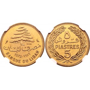 Lebanon 5 Piastres 1972 Essai NGC MS67