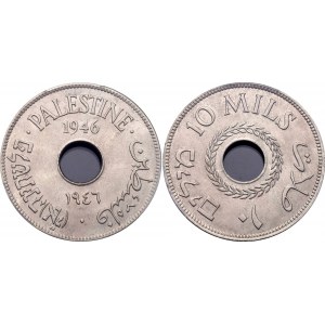 Palestine 10 Mils 1946 PCGS MS64