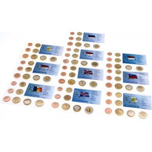 Europe Lot of 10 Specimen Coins Sets 2004 - 2011 Fantasy Issues