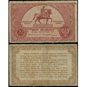 Polska, bilet zdawkowy - 50 groszy, 28.04.1924
