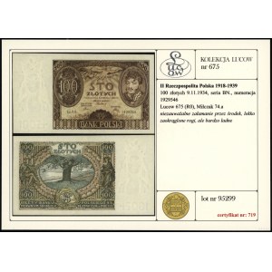 Poland, 100 zloty, 9.11.1934