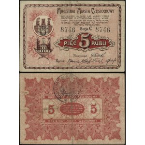 dawny zabór rosyjski, 5 rubli, 1915