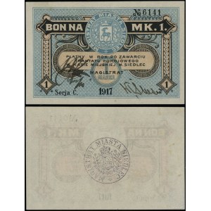 dawny zabór rosyjski, bon na 1 markę, 1917