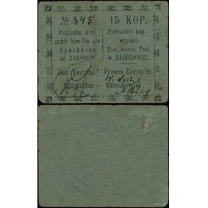 dawny zabór rosyjski, bon na 15 kopiejek, 1915