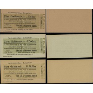 Pomorze, zestaw 3 banknotów, 1.12.1923