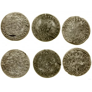 Poland, set: 3 x sixpacks, 1660 TLB, 1665 AT, 1666 AT, Kraków