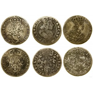 Poland, set: 3 x sixpacks, 1662 TT, 1666 AT, 1667 TLB, Bydgoszcz