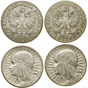 Polska, zestaw: 2 x 10 złotych, 1932, 1933, Anglia i Warszawa