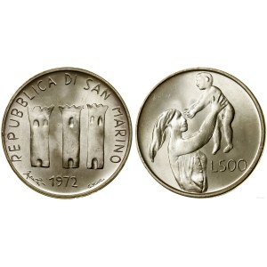 San Marino, 500 lira, 1972, Rome