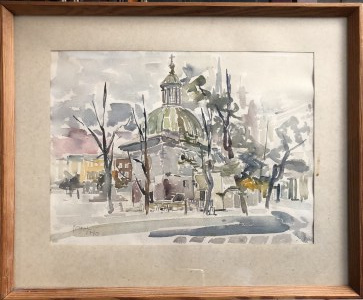 Irena Gerard de Festenburg, Widok na kościól św. Wojciecha w Krakowie - Rynek Główny