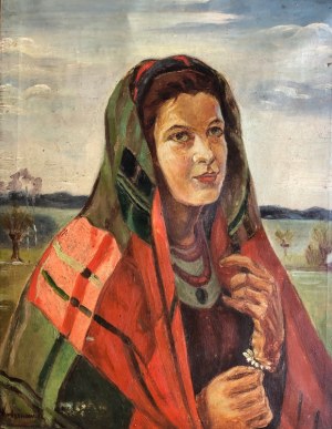 Wincenty Wodzinowski, Portret dziewczyny z kwiatkiem