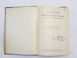 Memoirs of the Congress of Polish Surgeons 1910 Zembrzuski