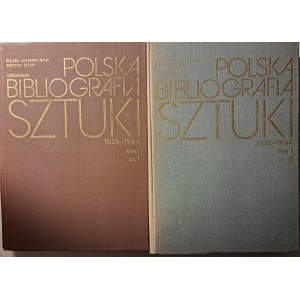 Polska Bibliografia Sztuki, 1801-1944, PAN Instytut Sztuki, Malarstwo polskie, Rysunek, Grafika, sztuka książki i druku, Tom I i II