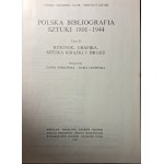 Polska Bibliografia Sztuki, 1801-1944, PAN Instytut Sztuki, Malarstwo polskie, Rysunek, Grafika, sztuka książki i druku, Tom I i II