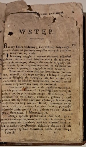 [X. Jan Bystrzycki] FIZYKA dla szkół wydziałowych na klasę IV, Part I, in Drukarnia XX. Pijarów, Warsaw 1820