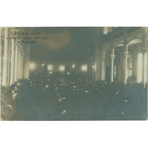 Warszawa - Otwarcie Sejmu w dniu 10 lutego 1919r., fot. czb.,
