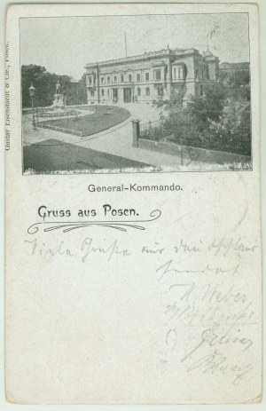 Poznań - General Komando, Gustav Eisenstaedt, Posen, gedr. chb., 1898,