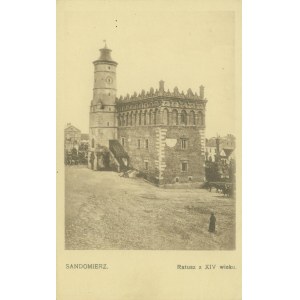 SANDOMIERZ - Ratusz z XIV wieku, Nakł. Księg. W. Chodakowska, Sandomierz, druk sepia, ok. 1910,
