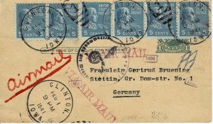 Card to Stettin from Clinton, USA 1941.