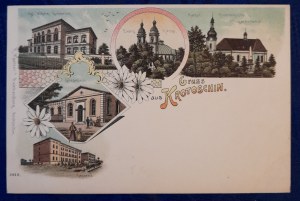Krotoszyn.Gruss aus Krotoschin.(five views) lithograph.