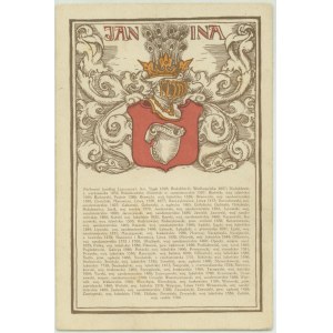JANINA - Herby Polskie Wydawnictwo Pocztówkowe , Nakł. Jan S. Dzierżbicki, Warszawa, 1917, Serya I. No 5,