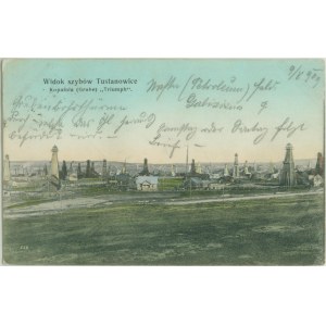 Tustanowice - Widok szybów, Kopalnia Triumph, Wyd. kart widok. J. Pilpl, Drohobycz, druk kol., ok. 1909