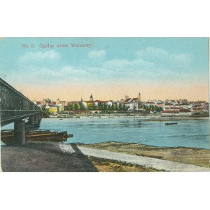 Warszawa - Ogólny widok Warszawy, H.P. No 8, druk kol., ok 1910,