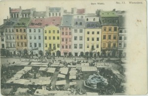 Warsaw - Old Town, H.P. No. 13, pkol. print, ca. 1910,