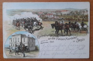 Jaslo.Maneuvers in Jaslo September 11-15, 1900 (lithograph)