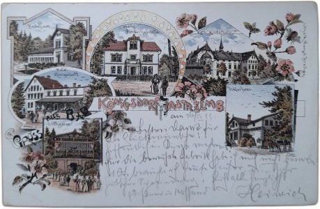 Jastrzębie Zdrój.Gruss aus Bad Konigsdorf Jastrzemb (lithograph)