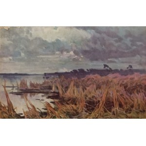 Jan Grubinski, Polish Landscape / Postcard with reproduction, published by K. Wojutyński, Warsaw, 1929