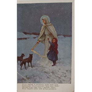 Adam Setkowicz, Scena bibliijna (Ratuj mnie Marjo) / Pocztówka religijna z reprodukcją, wyd. Polonia, Kraków, 1928