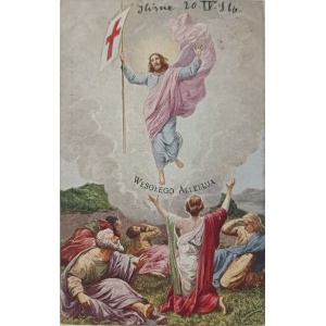 Pocztówka religijna okolicznościowa vintage, 1916