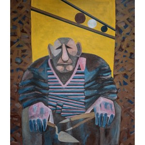 Grzegorz ZARZYCKI (ur. 1966), Autoportret artysty we wnętrzu, 2021