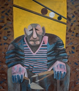 Grzegorz ZARZYCKI (ur. 1966), Autoportret artysty we wnętrzu, 2021