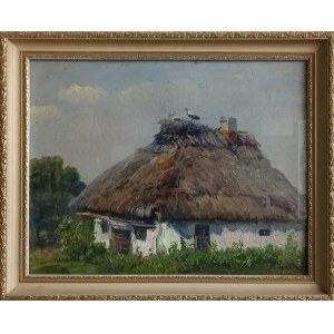 Mykoła Dorodnow (1935-), Bociany na dachu, 1986